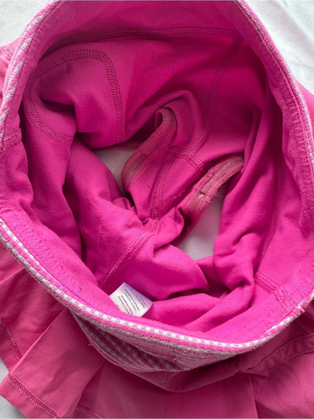 Ivivva Set The Pace Layered Ruffle Tennis Skort Skirt Pink Chevron Girls Size 6